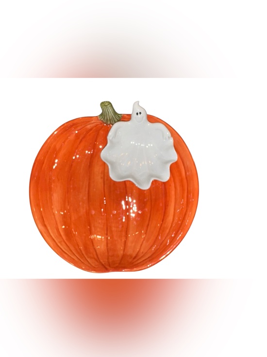 Fitz and Floyd Other - Fitz and Floyd Halloween Ghost Pumpkin Chip Dip Bowl 1987